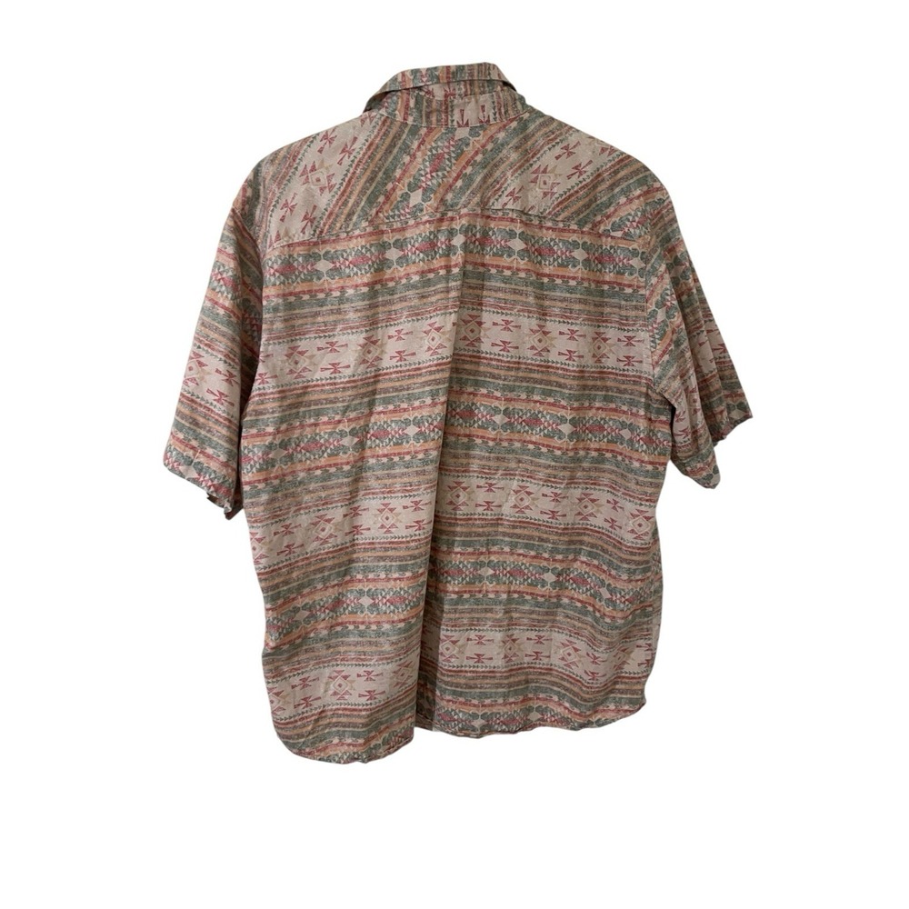Wrangler Aztec Southwestern Print Pearl Snap Button Up Shirt Size XL Cotton - Picture 2 of 7